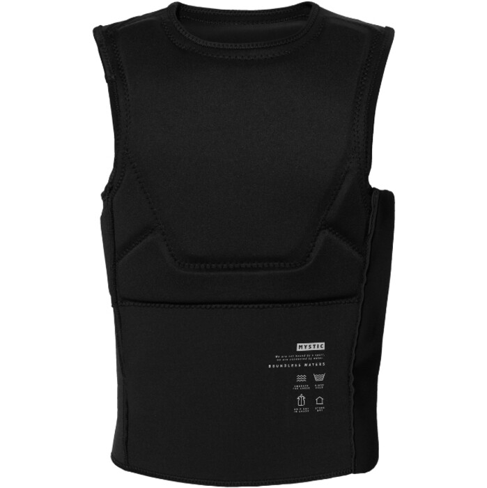 2024 Mystic Mens Solace Front Zip Kite Impact Vest 35005.240235 - Black